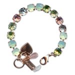 Bracelet by Mariana Woman Ethereal Green and Rose Swarovski Crystals - Image 3