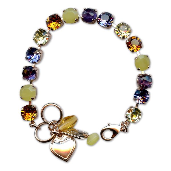 Bracelet by Mariana Woman Elegant Amethyst and Topaz Swarovski Crystals