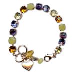 Bracelet by Mariana Woman Elegant Amethyst and Topaz Swarovski Crystals - Image 3