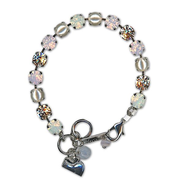 Bracelet by Mariana Woman Timeless Pearl and Opal Swarovski Crystals