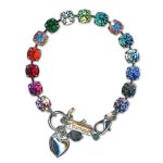 Bracelet by Mariana Woman Charming Multi Colored Swarovski Crystals