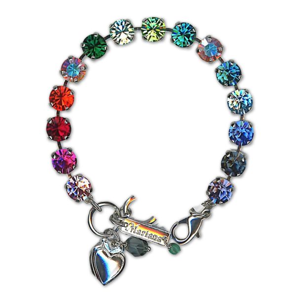 Bracelet by Mariana Woman Charming Multi Colored Swarovski Crystals