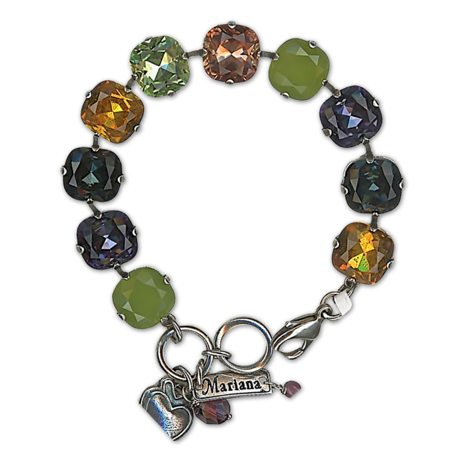 B-4326-2-333-RO (1) Bracelet by Mariana Woman Ethereal Montana and Topaz Swarovski Crystals - Image 1