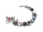 Bracelet By Mariana Snowflake Obsidian and Rose Swarovski Crystals - SP - Image 4