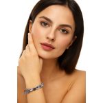Bracelet By Mariana Snowflake Obsidian and Rose Swarovski Crystals - SP - Image 3