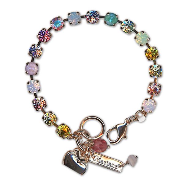 Bracelet by Mariana Woman Beautiful Jonquil and Rose Swarovski Crystals