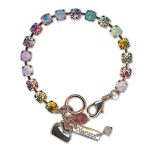 Bracelet by Mariana Woman Beautiful Jonquil and Rose Swarovski Crystals - Image 3