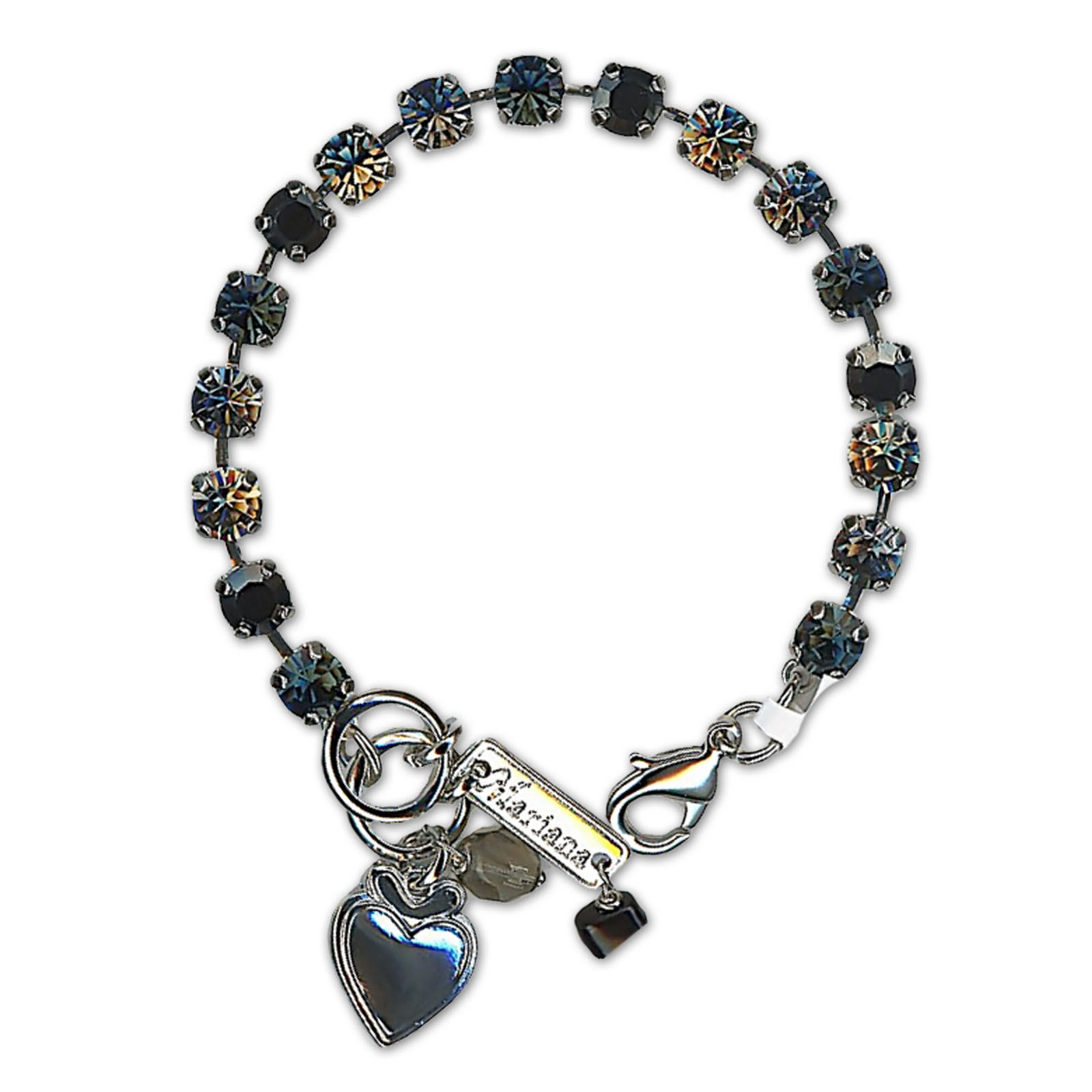 B-4430-3100-RO (3) Bracelet by Mariana Woman Gorgeous Jet and Montana Swarovski Crystals - Image 1