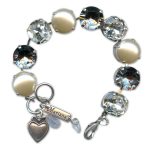 Bracelet by Mariana Woman Classy Pearl and Clear Swarovski Crystals - Image 3