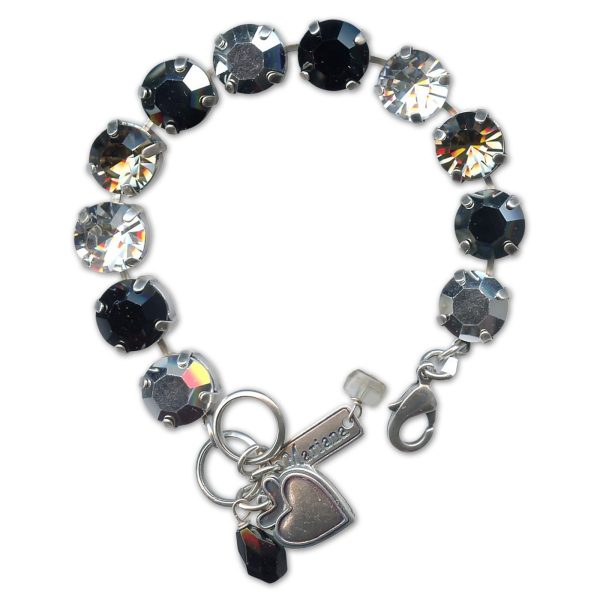Bracelet by Mariana Woman Fab Black Diamond and Jet Swarovski Crystals