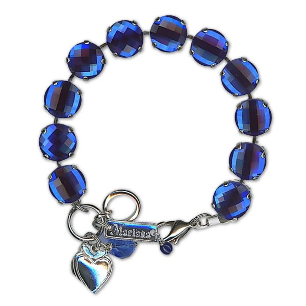 Bracelet by Mariana Woman Faceted Sapphire Swarovski Crystals