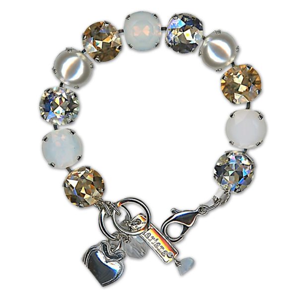 Bracelet by Mariana Woman Exquisite Silk and Paradise Shine Swarovski Crystals