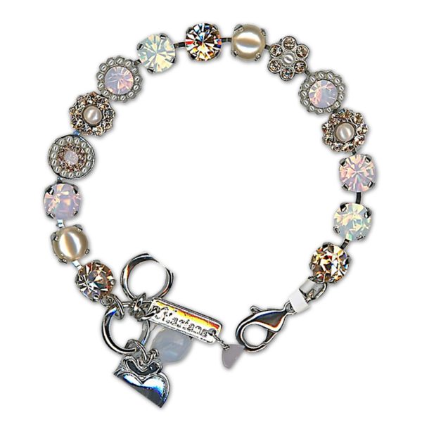 Bracelet by Mariana Woman Lovely Pearl and Opal Swarovski Crystals