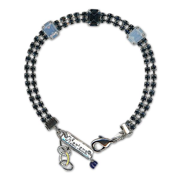 Bracelet by Mariana Woman Two-tier Montana and Opal Swarovski Crystals