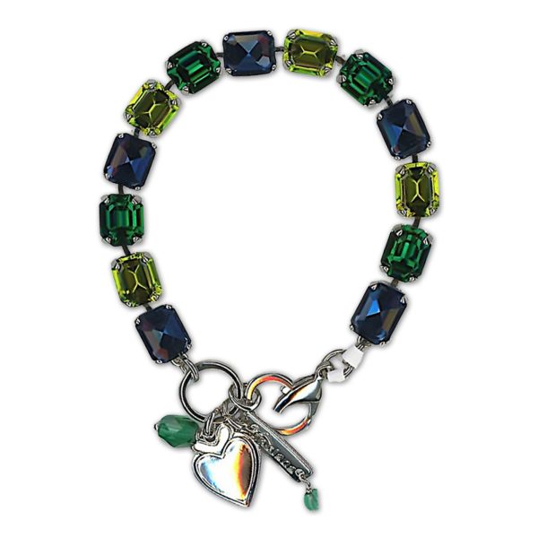 Bracelet by Mariana Woman Classy Montana and Emerald Swarovski Crystals