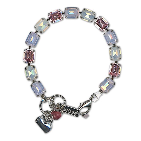 Bracelet by Mariana Woman Lovely Rose and Opal Swarovski Crystals