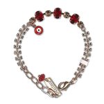 Bracelet by Mariana Woman Elegant Siam and Golden Swarovski Crystals