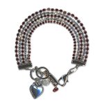 Bracelet by Mariana Woman Multi-tier Siam and AB Swarovski Crystals - Image 2
