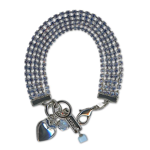 Bracelet by Mariana Woman Glamorous Light Sapphire Swarovski Crystals