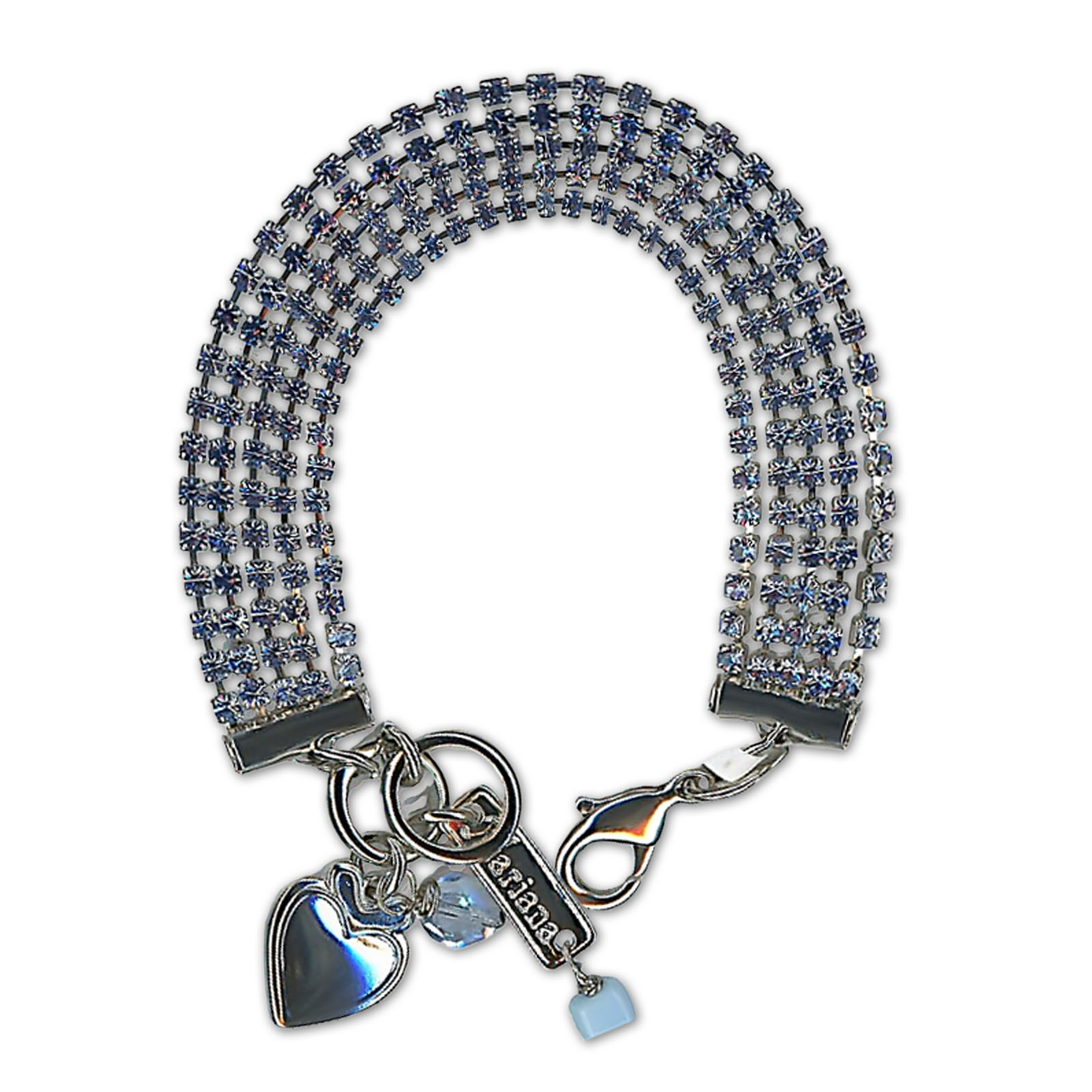B-4518-211211-RO (3) Bracelet by Mariana Woman Glamorous Light Sapphire Swarovski Crystals - Image 1