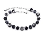 Necklace By Mariana Woman Silvertone Necklace Black and Clear Swarovski Crystals - Image 4