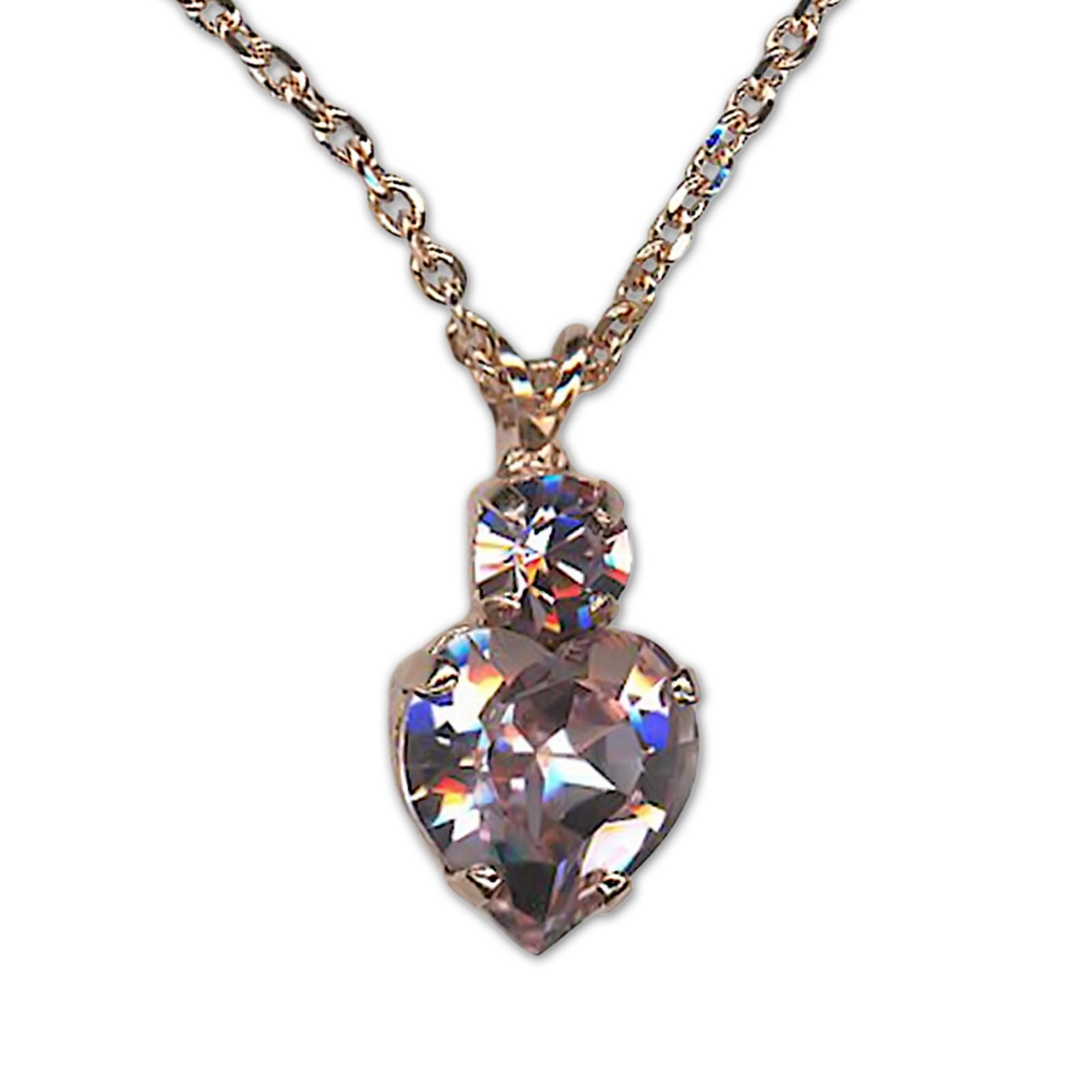 N-5100-40-212212-RG (1) Necklace Pendant by Mariana Woman Alluring Light Amethyst Swarovski Crystals - Image 1