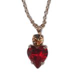 Necklace Pendant by Mariana Woman Stunning Siam and Topaz Swarovski Crystals - Image 2