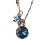 Necklace Pendant by Mariana Woman Duo Sapphire Swarovski Crystals - Image 3