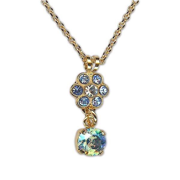 Necklace Pendant by Mariana Woman Chic Sapphire and AB Swarovski Crystals