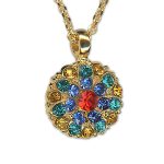Necklace Pendant by Mariana Woman Sassy Multi Colored Swarovski Crystals