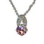 Necklace Pendant by Mariana Woman Lovely Rose and Clear Swarovski Crystals - Image 2