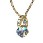 Necklace Pendant by Mariana Woman Shimmering Moonlight Swarovski Crystals - Image 2
