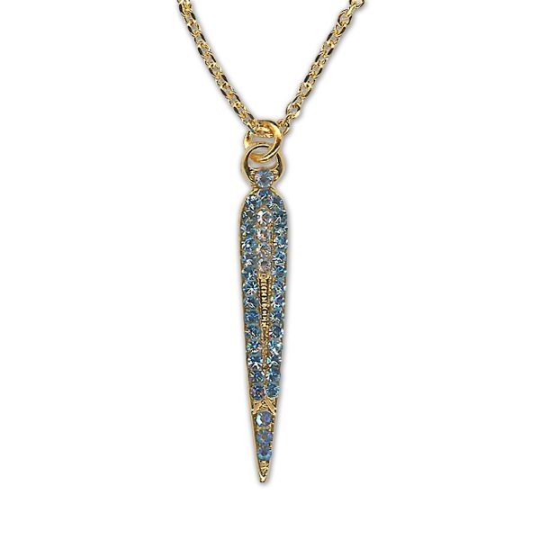 Necklace Pendant by Mariana Woman Luxurious Aquamarine and Clear Swarovski Crystals