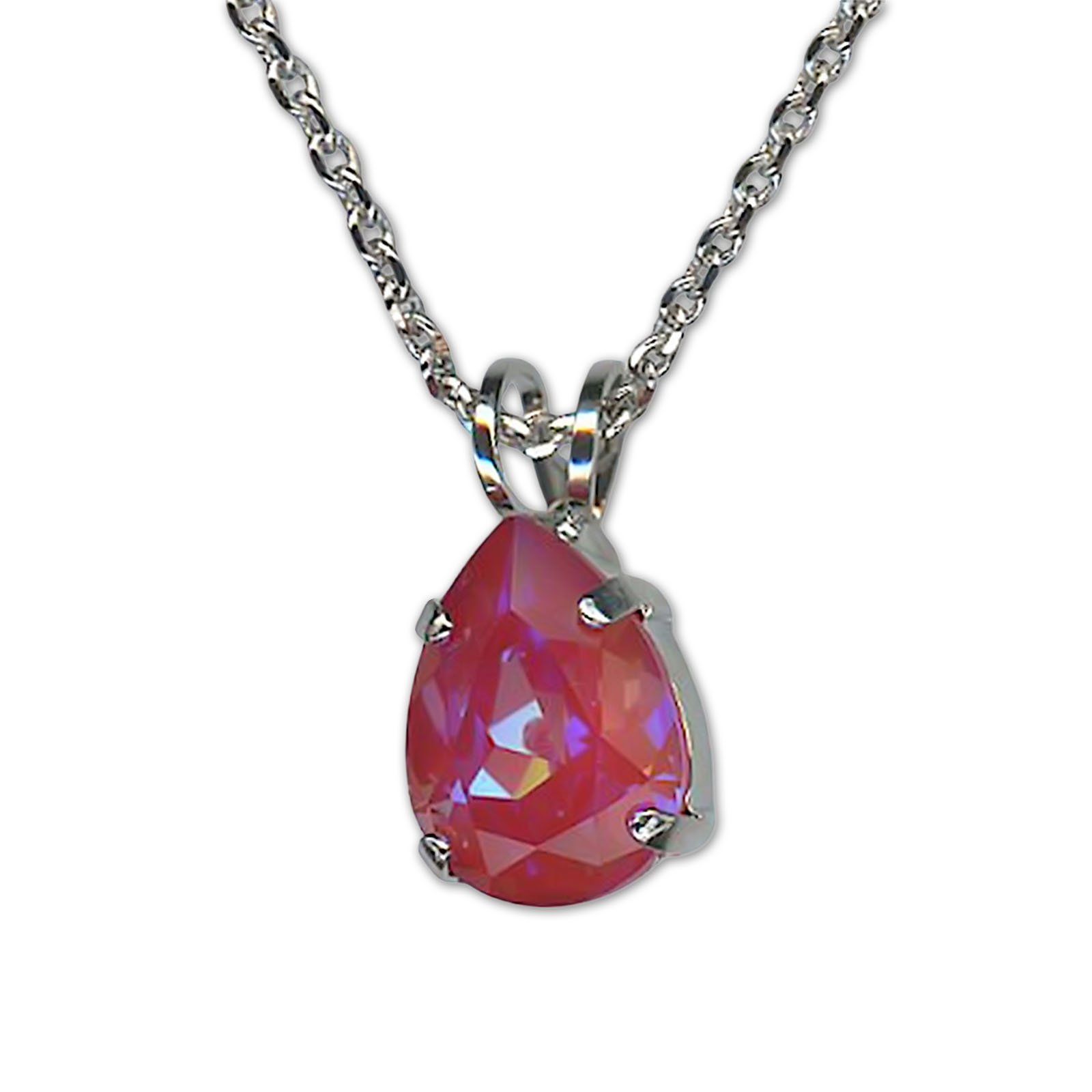 N-5312-1-168-RO (1) Necklace Pendant by Mariana Woman Stunning Raspberry Swarovski Crystals - Image 1