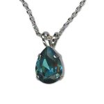 Necklace Pendant by Mariana Woman Elegant Blue Zircon Swarovski Crystals