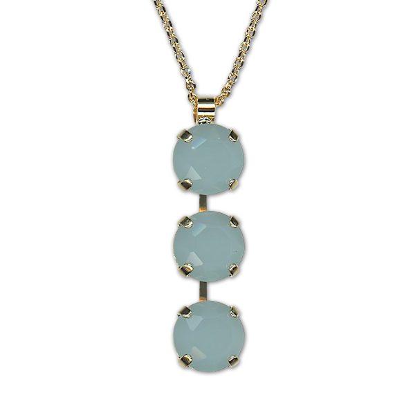 Necklace Pendant by Mariana Woman Exquisite Grey Opal Swarovski Crystals