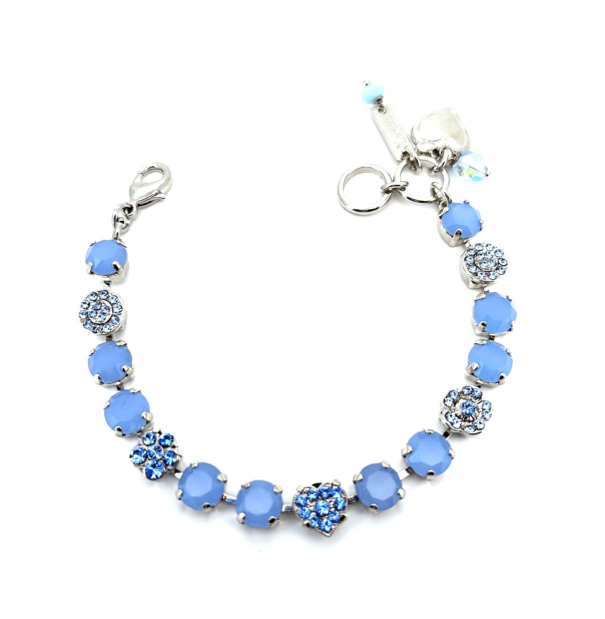 B-4069-043211-RO (3) Bracelet by Mariana Woman Charming Opal and Sapphire Swarovski Crystals - Image 1