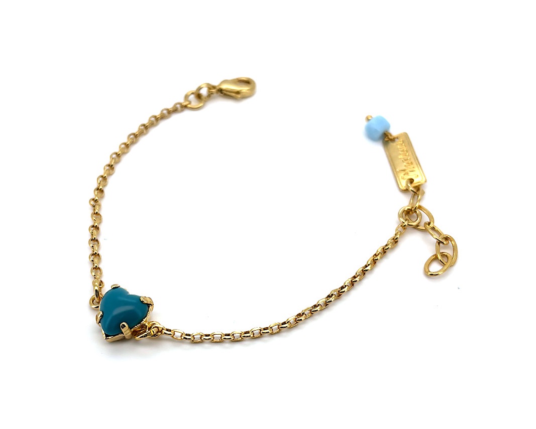B-4396-0-267-YG (3) Bracelet by Mariana Woman Lovely Turquoise Swarovski Crystals - Image 1