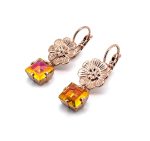 Earrings by Mariana Woman Beautiful Astral Pink Swarovski Crystals - Image 2