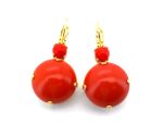 Earrings By Mariana Woman Classy Round Rose Peach Mineral - YG - Image 4