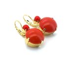 Earrings By Mariana Woman Classy Round Rose Peach Mineral - YG - Image 2