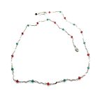 Necklace by Mariana Woman Sleek Chain Siam and Emerald Swarovski Crystals - Image 4
