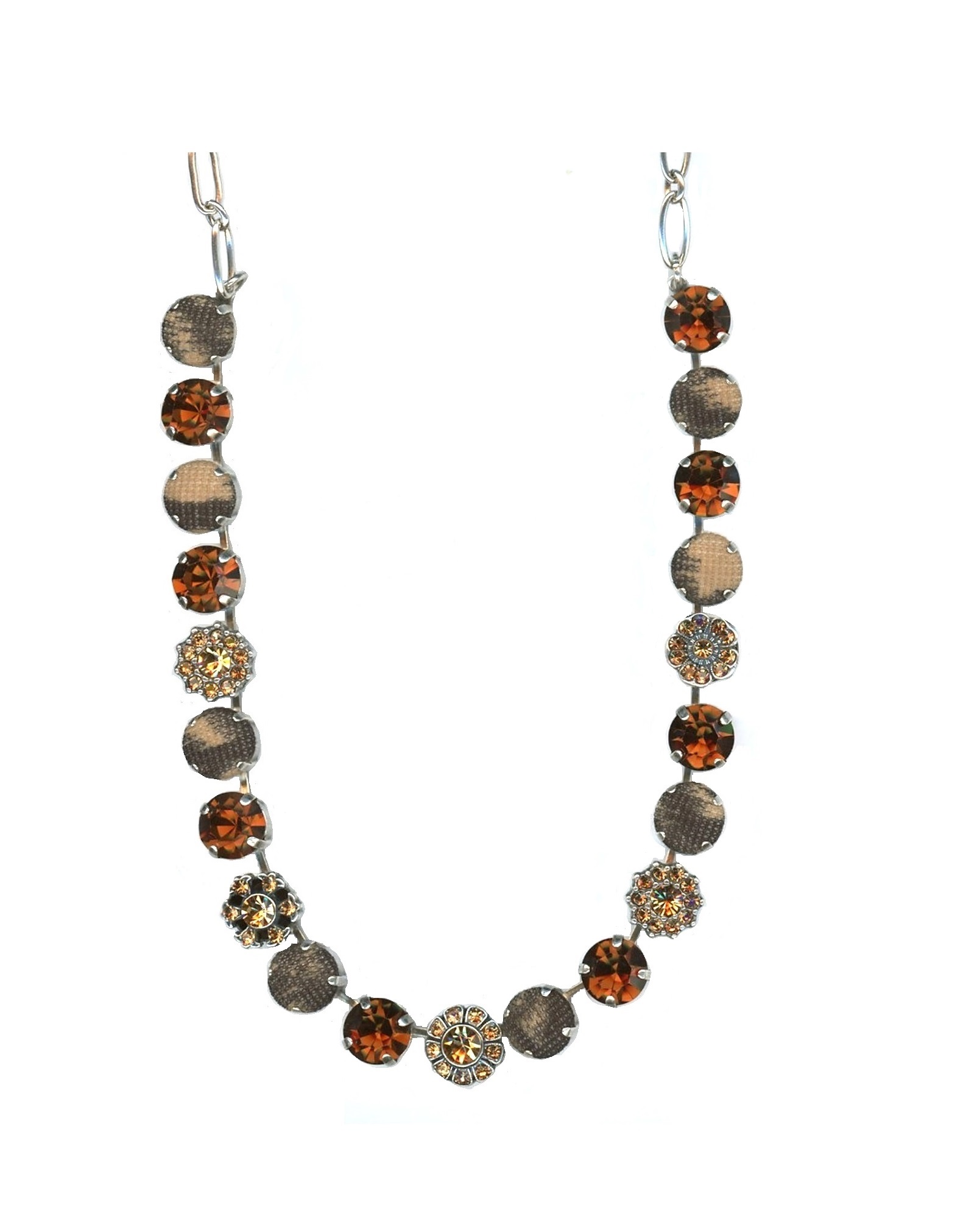 N-3174-7220-SP6 (1) Necklace By Mariana Woman Unique Smoked and Colorado Topaz Swarovski Crystals - Image 1