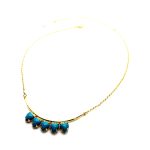 Necklace by Mariana Woman Five Heart Turquoise Swarovski Crystals - Image 4