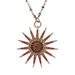Necklace Pendant by Mariana Woman Sophisticated Siam and Hyacinth Swarovski Crystals - Image 3