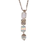 Necklace Pendant by Mariana Woman Classy Opal and Clear Swarovski Crystals - Image 3