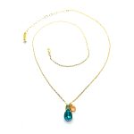Necklace Pendant By Mariana Woman Charming Turquoise Pear Shape Swarovski Crystals - Image 3