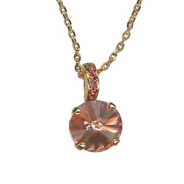 Necklace Pendant by Mariana Woman Lovely Padparadscha Swarovski Crystals