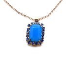 Necklace Pendant by Mariana Woman Elegant Opal and Sapphire Swarovski Crystals