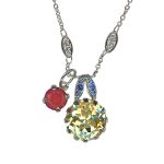 Necklace Pendant by Mariana Woman Sassy Sun Kissed and Jonquil Swarovski Crystals